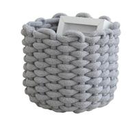 Woven Storage Basket | 7.88 Inch Tabletop Remote Control Basket | Cotton Rope Desktop Bin for School Book Shelf Bed Ownership Office Room Study Room Living Room Vanity
