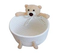 Woven Storage Basket - Animal Cotton Rope Organizer - Decorative Basket Funny Decor,for Kids Snack Book Toy Bedroom Living Room Laundry Nursery Shelf Desk