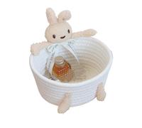 Woven Storage Basket | Cotton Rope Space Saving Bin,Funny Woven Basket Storage Organizer,for Book Home Decor Snack Tool Bedroom Living Room Bathroom Laundry Nursery Organization