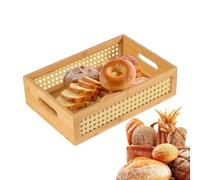 Woven Storage Basket, Rattan Storage Box | Bid' Woven Organizer Boho,Boho Decorative Organizer Crate for Family, Pantry, Shelves, Table, Home, Bedroom