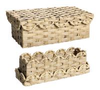 Woven Storage Basket Set - Brown Large & Small
