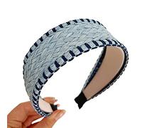 Woven Straw Knotted Headband for K-POP Party Decorations for Music Festivals Photo Booth Props for Girls Photography