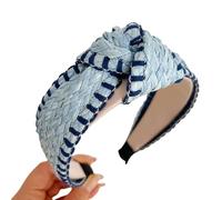 Woven Straw Knotted Headband For K-POP Party Decorations Music Festivals Photo Booth Props Girls