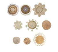 Woven Straw Wall Hangings for Rural Home, Nine piece set B