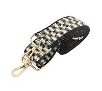 Woven Thickened Webbing Polyester Camera Strap, Widened Shoulder Strap, Excellent Fabric, Exquisite Design, Press Lock, Perfect Solution for Outdoor Photography (Black Gold White)