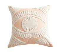 Woven Thow Pillow For Case Tribal Abstract Big Eye Tufted Embroidery Farmhouse Modern Decorative Cushion Cover For Living Room Sofa Couch Bedroom Car Outdoor Cushion Covers Replacement