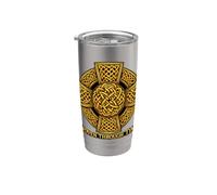 Woven Through Time High Cross Decorative Knotwork Stainless Steel Insulated Tumbler