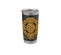 Woven Through Time High Cross Decorative Knotwork Stainless Steel Insulated Tumbler