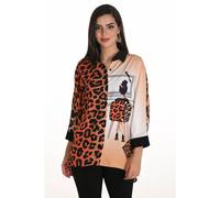 Woven Top Blouse Black/Orange - female - Frank Lyman - Shirts - Multicolor - 2XL - Blouses & Shirts 2XL