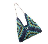 Woven Tote Bag,Large Capacity Bohemian Straw Colored Pouch | Colored Woven Bag,for Home School Daily Offices Dating Outdoor Travel Work Walking Shopping Commuting Camping Travel