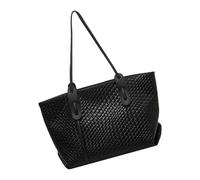 Woven Tote Bags - Travel Shoulder Bag | Top-handle Shoulder Pouch, Large Capacity Underarm Travel Pouch, Multipurpose Easy To Hold Woven Work Purses, Fashion Hobo Purse Portable For Vacation, Black