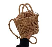 Woven Tote Beach Bag Womens Straw Bucket Handbag Shoulder Bags Fashion Crossbody Phone For Girls Straw Shoulder Bag For Women