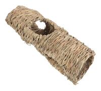 Woven Tunnel Exercise Hideout for Chinchilla Small Pets | Beige Handwoven Finish, Smooth Surface without Burr, Suitable for Pet Cage Use and Everyday Resting