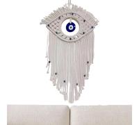 Woven Wall Charm - Dream Catcher Room, Handmade Thread Art | Ethnic Hanging Decoration Bohemian, Stylish Rustic Evil Eye Symbol for Office Living Room Studio Home Interior Loft