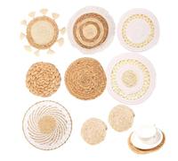 Woven Wall Decor - 500g Handwoven Boho Placemat Decorations, 9-pieces Basket Wall Decor For Home Room Bedroom Kitchen Nursery Office Dorm Apartment House