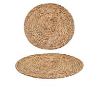 Woven Wicker Table Place Mats 1/2PCS Hand-woven Rattan Placemats Round Insulated Teacup Mats Table Suitable For Restaurant Home Wedding Decoration(2Pcs)