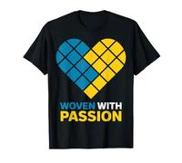Woven with Passion Heart Mosaic Design T-Shirt