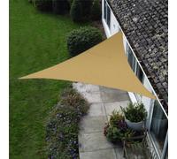 Woven Wood 2X2X2M Triangle Sand Premium Waterproof Sail Shade