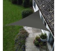 Woven Wood 3.6x3.6x3.6m Triangle Charcoal Premium Waterproof Sail Shade Woven Wood Charcoal