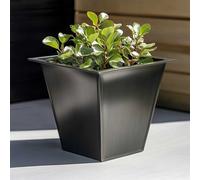 Woven Wood 32cm Zinc Galvanised Matte Black Insert Woven Wood Black
