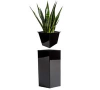 Woven Wood 32cm Zinc Galvanised Polished Black Insert Woven Wood Black