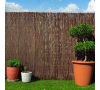Woven Wood 4m(L) x 1.2m(H) (13ft 1in x 4ft) Premium Willow Fencing Screening Rolls in Natural Woven Wood Natural