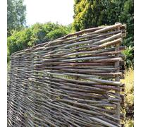 Woven Wood Capped Hazel Hurdle Fence Panel Premium Weave 6Ft X 3Ft