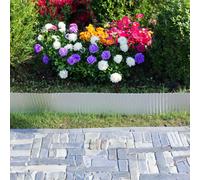 Woven Wood Galvanised Aluzinc Lawn Edging Roll - Wavy - 16.5Cm Height - 5M