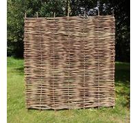 Woven Wood Hazel Hurdle Fence Panel Premium Weave 6Ft X 3Ft