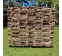 Woven Wood Hazel Hurdle Fence Panel Premium Weave 6Ft X 6Ft