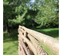 Woven Wood Top Bar Capped Hazel Hurdle Fence Panel Premium Weave