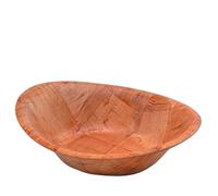 Woven Wooden Oval Bowl 23.0cm dia (Each)