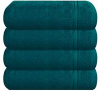 WovenWonder 4 Pack Luxury Face Cloth Towels 100% Egyptian Cotton 800-GSM Extra Soft Washcloth Sets Highly Absorbent Flannels (Blue Lagoon)