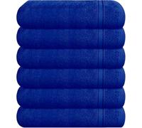 WovenWonder 6 Pack Luxury 800GSM Face Cloth Flannels 100% Egyptian Cotton Super Soft Feel Fingertip Towels Hotel Quality Washcloth for Gym, Spa, Saloon (Blue, Face Towels 6 Pack)