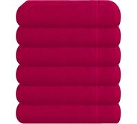 WovenWonder 6 Pack Luxury 800GSM Face Cloth Flannels 100% Egyptian Cotton Super Soft Feel Fingertip Towels Hotel Quality Washcloth for Gym, Spa, Saloon (Pink, Face Towels 6 Pack)