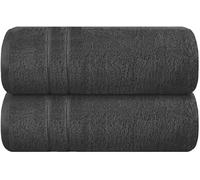 WovenWonder Luxurious Bath Towels Set of 2 (70 x 120 cm) Super Soft 100% Egyptian Cotton 800-GSM Hotel, Spa, Gym, Every day Use Big Bathroom Towels Premium Quality (Charcoal Grey, Bath Towels 2 Pack)