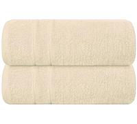 WovenWonder Luxurious Bath Towels Set of 2 (70 x 120 cm) Super Soft 100% Egyptian Cotton 800-GSM Hotel, Spa, Gym, Every day Use Big Bathroom Towels Premium Quality (Cream, Bath Towels 2 Pack)