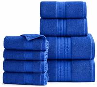 WovenWonder Luxury 800 GSM Egyptian Cotton Bathroom Towels - Heavyweight & Super Soft Hotel Quality Face Cloths, Hand Towels, Bath Towels, Jumbo Bath Sheets and Towel Sets (Royal Blue, 2x Face Cloth)
