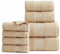 WovenWonder Luxury 800 GSM Egyptian Cotton Bathroom Towels - Heavyweight & Super Soft Hotel Quality Face Cloths, Hand Towels, Bath Towels, Jumbo Bath Sheets and Towel Sets (Cream, 1x Bath Towel)