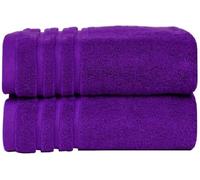WovenWonder Pack of 2 Super Jumbo Bath Sheets (100 x 200 cm-600GSM) Luxury 100% Egyptian Cotton Soft Extra Large Bath Sheet Towels Highly Absorbent & Quick Dry Hotel Quality Towel Set (Purple)