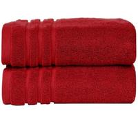 WovenWonder Pack of 2 Super Jumbo Bath Sheets (100 x 200 cm-600GSM) Luxury 100% Egyptian Cotton Soft Extra Large Bath Sheet Towels Highly Absorbent & Quick Dry Hotel Quality Towel Set (Red)