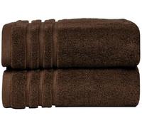 WovenWonder Pack of 2 Super Jumbo Bath Sheets (100 x 200 cm-600GSM) Luxury 100% Egyptian Cotton Soft Extra Large Bath Sheet Towels Highly Absorbent & Quick Dry Hotel Quality Towel Set (Chocolate)
