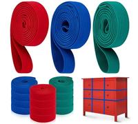 Wovnet 12 Pcs Variety Extra Large Moving Rubber Bands 42" 36" and 30" Rubber Straps Moving Supplies for Packing Pallets and Packing Blankets Red, Blue, Green
