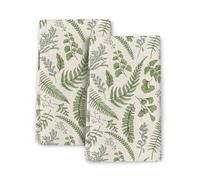 Wovoto Cute Botanic Dish Towels for Drying Dishes, Absorbent Decorative Sage Green Herbs Leaves Kitchen Towels,Hand Towels Tea Tewels for Kitchen Baking Bar Bathroom Decoration