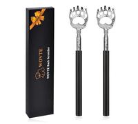 WOVTE Bear Claw Extendable Back Scratcher 2Pack, Stocking Stuffers for Men Women Adults, Mothers Day Fathers Day Birthday Christmas Gifts for Men Women Mom Dad Husband