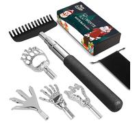 WOVTE Christmas Back Scratcher with 5PCS Detachable Scratching Heads, Stocking Fillers Christmas Mens Gifts, Gifts for Men Husband Dad, Funny Gifts Cool Gadget