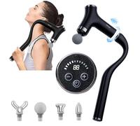 WOVTE Massage Gun Deep Tissue, 12 Speeds Handheld Back Massager for Back Neck Pain Relief & Muscle Massage Gun with LCD Touch Screen 4 Massage Heads, Christmas Gifts Birthday Gifts for Men Dad Him