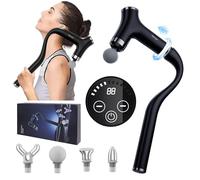 WOVTE Massage Gun Deep Tissue, 12 Speeds Handheld Back Massager for Back Neck Pain Relief & Muscle Massage Gun with LCD Touch Screen 4 Massage Heads, Christmas Gifts Birthday Gifts for Men Dad Him
