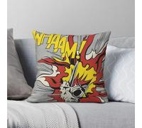 Wow Boom Pop Art Square Pillowcase Polyester Linen Velvet Pattern Zip Decor Sofa Seater Cushion Case