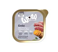 WOW Dog Food Wet Seniors with Duck, 11 x 150 g, Rich Wet Food for Older Dogs of All Breeds, Best Quality with Lots of Meat, Seaweed and Sweet Potatoes, Grain-Free and High Compatibility